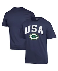 Champion Men's Navy Green Bay Packers Americana T-Shirt