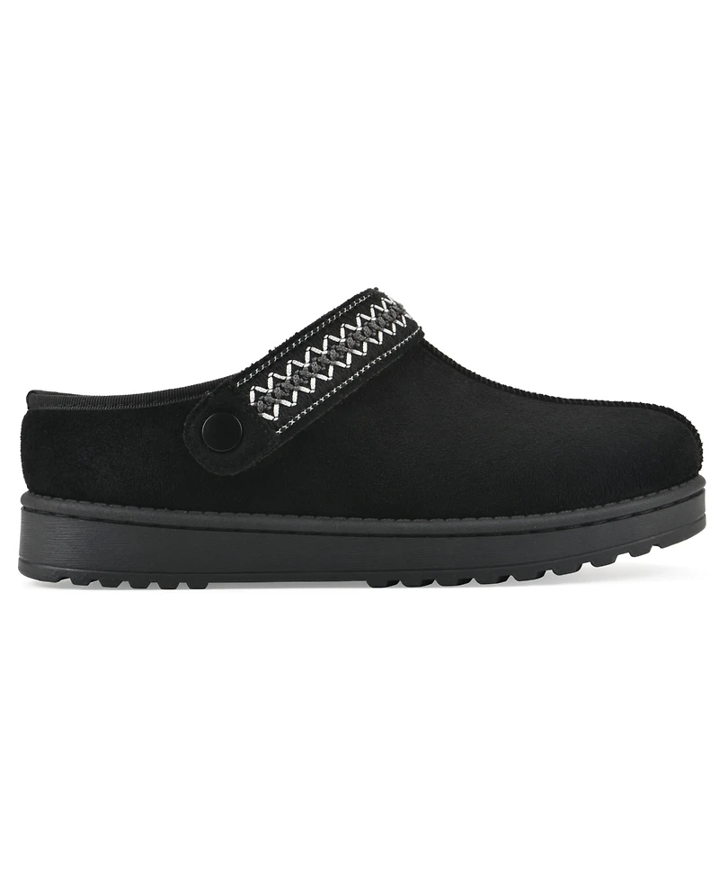White Mountain Women's Incast Faux Fur-Lined Clogs