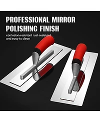 Xdovet Drywall Finish Trowel Stainless Steel Grip Smoothing Edging