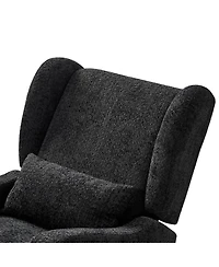 Rosalina Modern Recliner with Built-In Nightlight and Wooden Base
