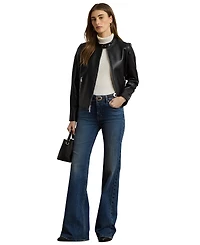 Lauren Ralph Women's Lambskin Moto Jacket