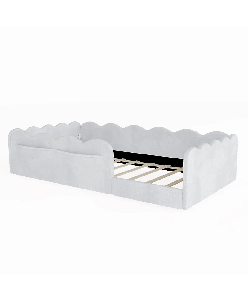 Streamdale Furniture Twin Size Upholstered Floor Bed