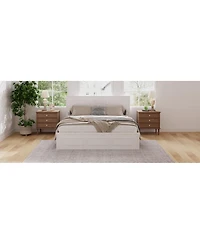 Streamdale Furniture Queen Size Wood Bed with Adjustable Headboard and Frame