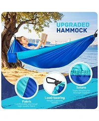 Piscifun Lightweight Portable Camping Hammock Heavy Duty Parachute Nylon With Tree Straps For Outdoor Travel Hiking