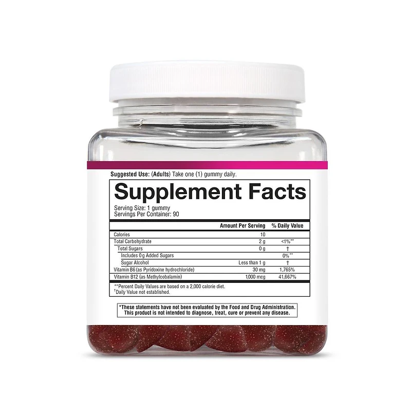 Youtheory B12B6 Zero Sugar Gummy 90 Count