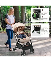 Slickblue Toddler Lightweight Aluminum Frame Stroller with Net