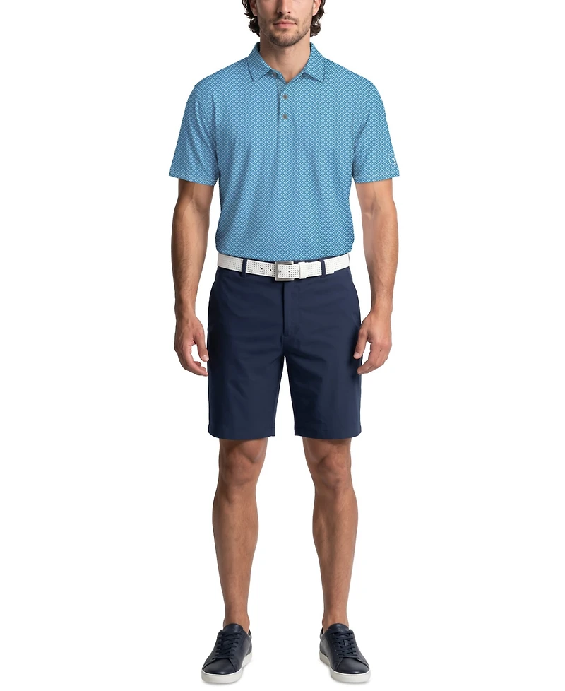 Pga Tour Men's Essential Geo Printed Regular-Fit Polo Shirt