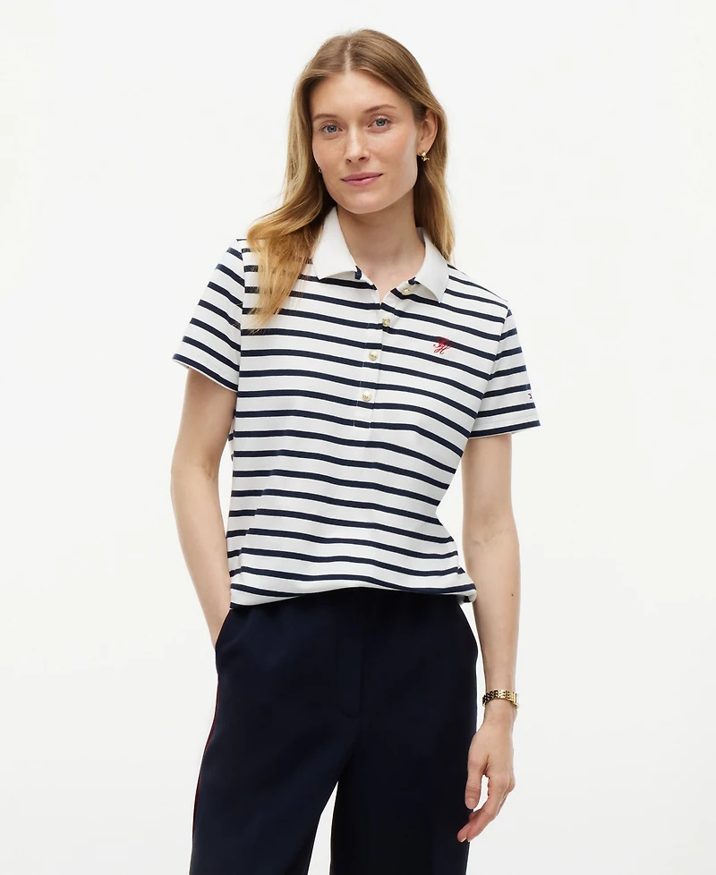 Tommy Hilfiger Women's Script Logo Polo T-Shirt