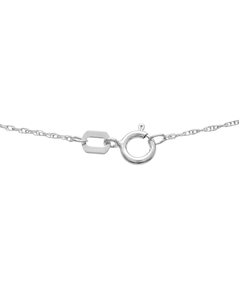 Macy's Lab-Grown White Sapphire (1 ct. t.w.) Pendant Necklace Sterling Silver (Also Available Blue Sapphire)