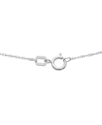 Macy's Lab-Grown White Sapphire (1 ct. t.w.) Pendant Necklace Sterling Silver (Also Available Blue Sapphire)