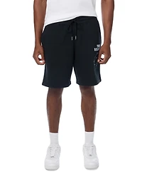 True Religion Men's Overt Buddha Logo Fleece Shorts, 8" Inseam