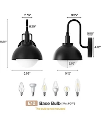 Tribesigns Outdoor Wall Sconce, Waterproof Exterior Light Fixture, Exterior Wall Sconce