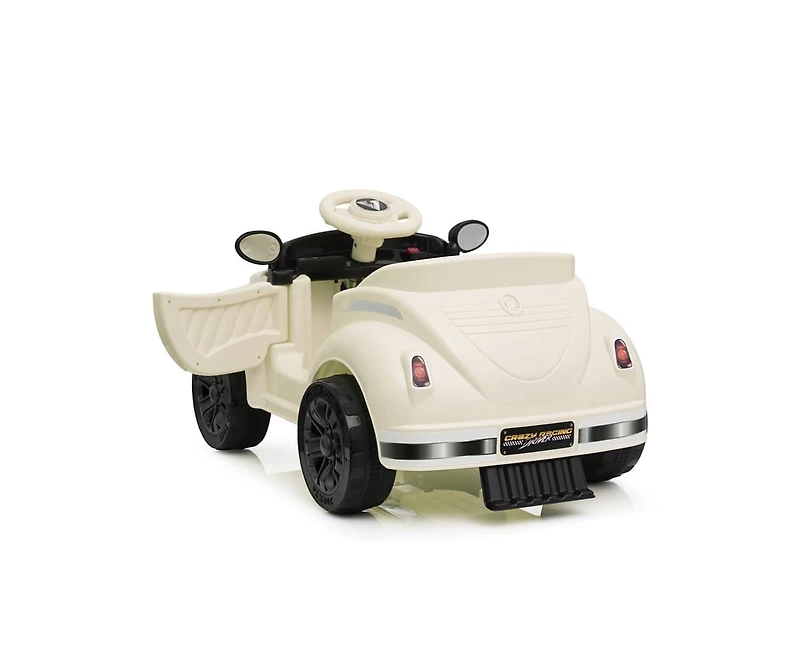 Yobtop 12V Kids Ride On Car - 2.4G Remote Control, Adjustable Speed, Multifunctional Steering Wheel, Usb Bluetooth Music, For 2-4