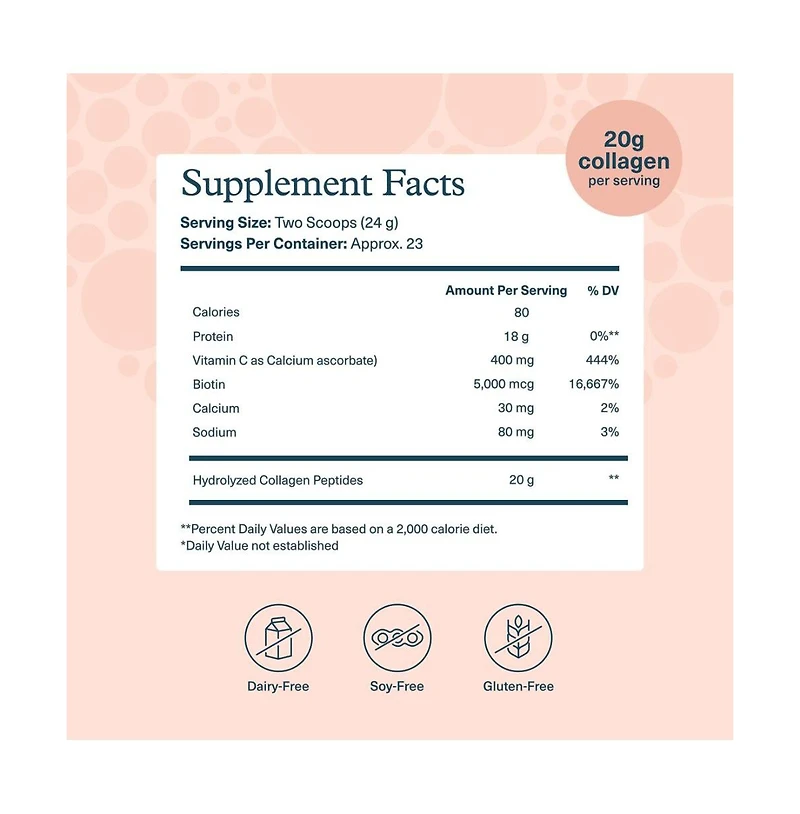 Youtheory Collagen Powder Premium Collagen Supplement with Vitamin C and Biotin For Healthy Hair, Skin, Nails and Joints Vanilla 20 Ounce