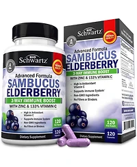 BioSchwartz Elderberry with Vitamin C and Zinc Capsules, 120 Count
