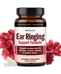 BioSchwartz Ear Support Formula with Vitamins C, D, B1 and Lemon Bioflavonoid Complex, 90 Capsules
