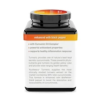 Youtheory Turmeric Extra Strength 1000 Milligram Turmeric Supplement with 10 Milligram Pepper 180 Vegetarian Capsules 2 Pack