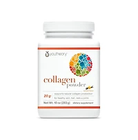 Youtheory Collagen Powder Premium Collagen Supplement with Vitamin C and Biotin For Healthy Hair, Nails, Skin and Joints Vanilla 10 Ounce