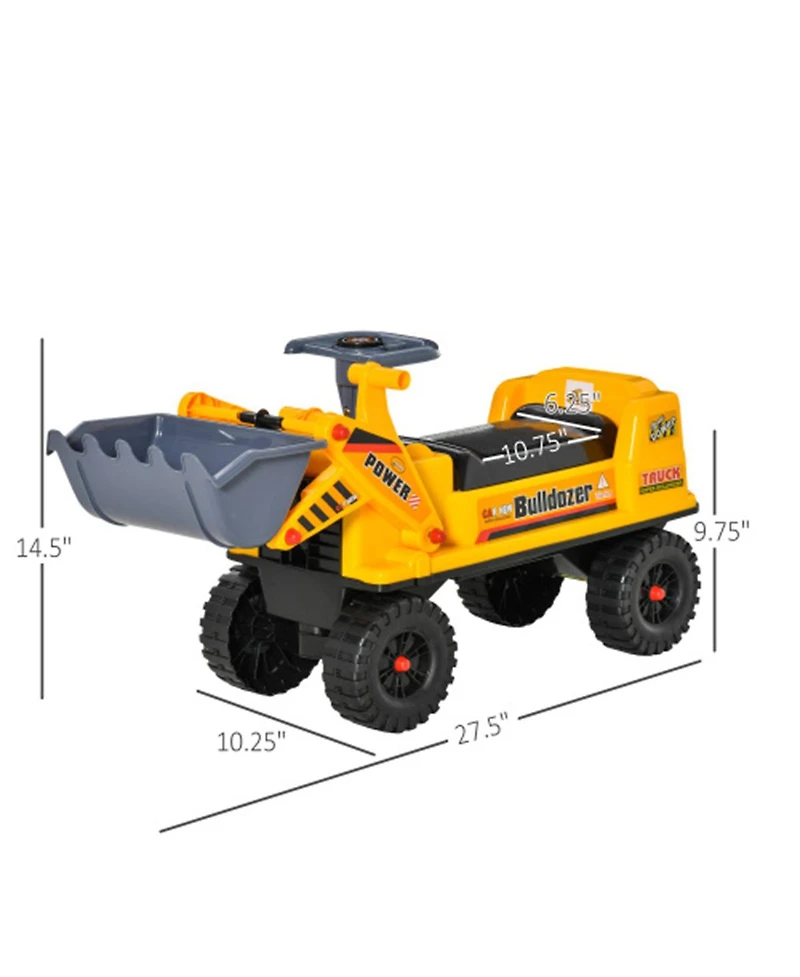 Yobtop Kids Bulldozer Ride-On Toy