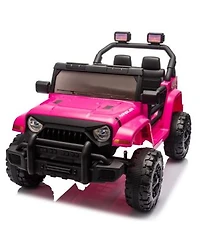 Yobtop 12v Kids Ride On Electric Car Parent Remote Control Dual Motor Drive Music Bluetooth Mp3 Usb Led Headlights For Kids Aged 2 4