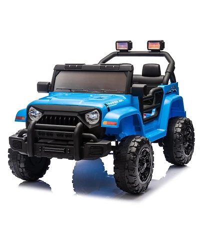 Yobtop 12V Kids Ride on Electric Car, Parent Remote Control, Dual Motor Drive, Music/Bluetooth/MP3/Usb, Led Headlights for Aged 2-4