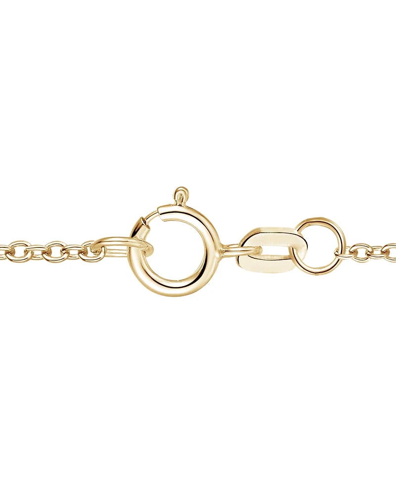 Macy's Citrine (1 ct. t.w.) & Diamond Accent (0.04 ct. t.w.) Pendant Necklace in 14k Yellow Gold