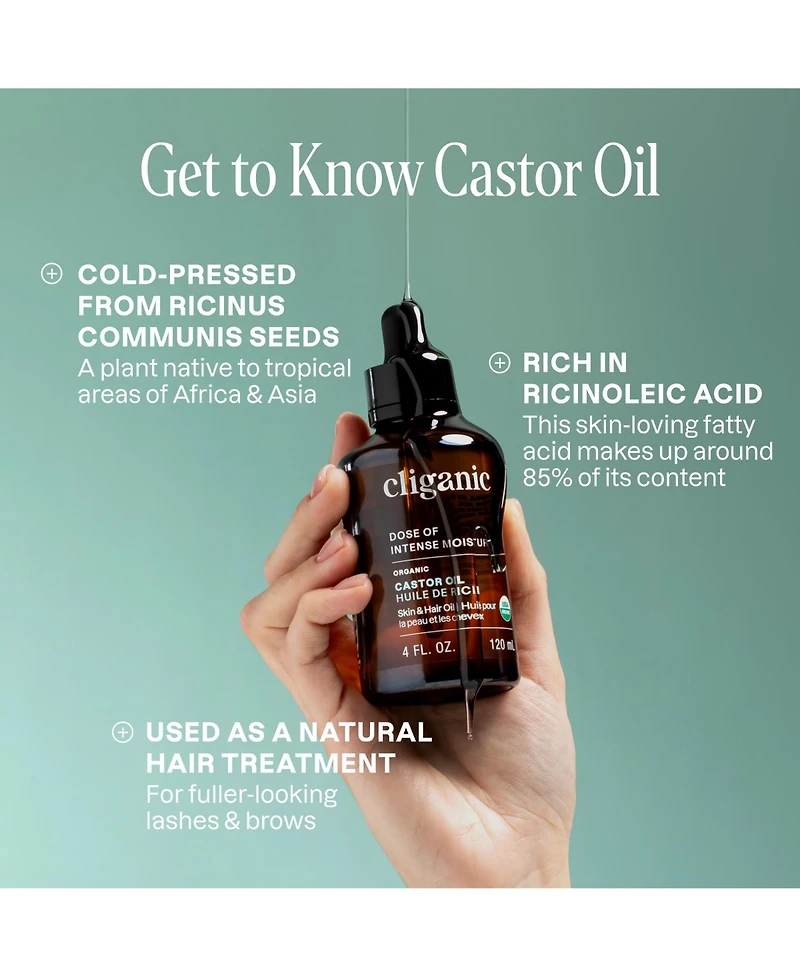 Cliganic Organic Castor Oil (1 Oz)