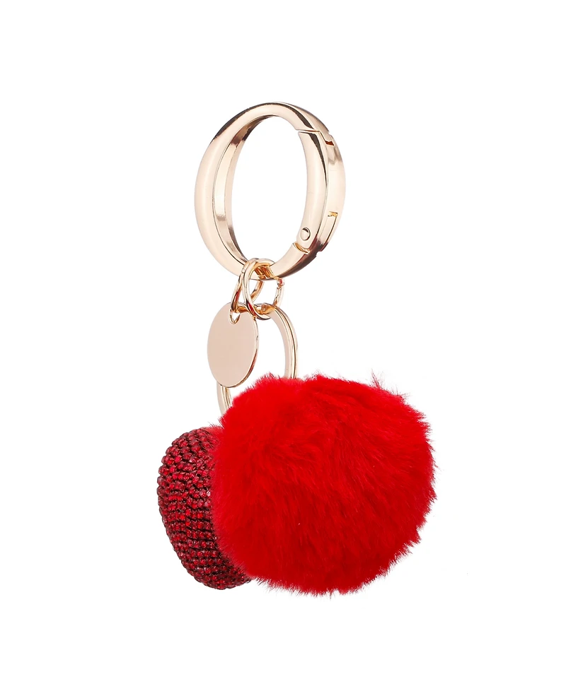 Nina Crystal Heart Poof Bag Charm
