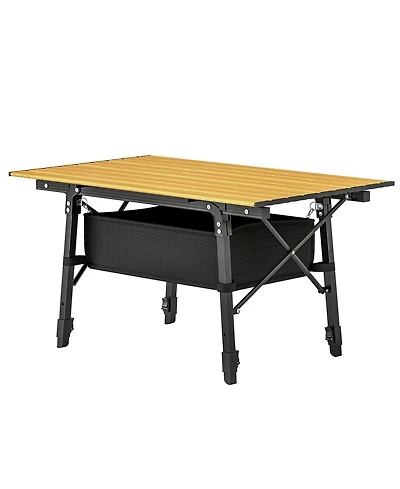 Mountaintop 3ft Aluminum Small Folding Table, Portable Camping Table with Storage Bag, Carry Bag for Outdoor Picnic Bbq