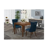 East West Furniture 3 Piece Dinette Set for Small Spaces