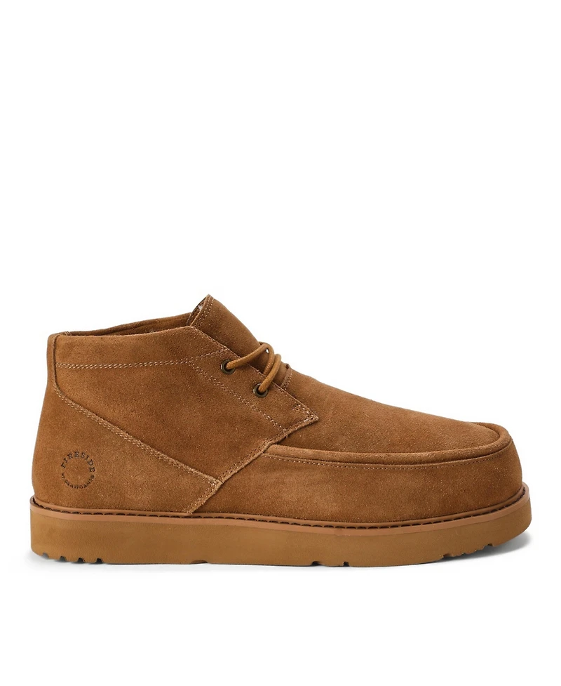 Dearfoams Men's Craft Stitch Chukka Boot Water Repellent Slippers