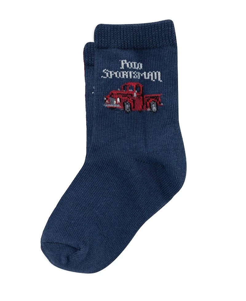 Polo Ralph Lauren Baby Boys' Vintage Truck Socks, 3-Pack