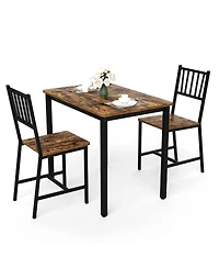 Flynama 3-Piece Dining Set, Table and 2 Chairs