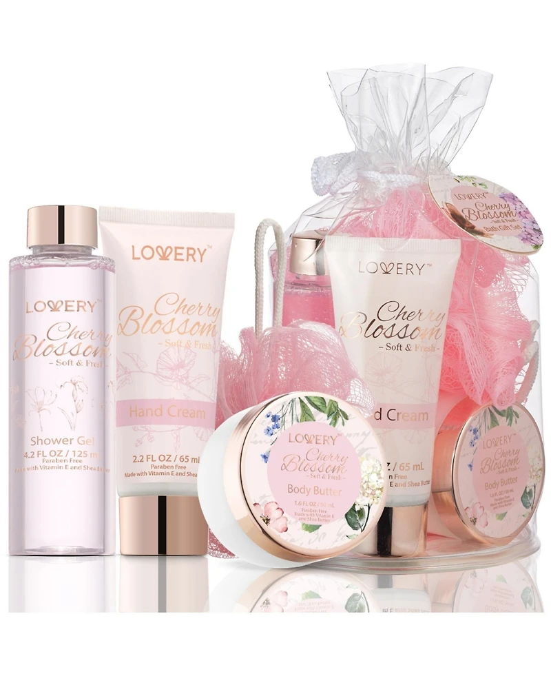 Lovery 5-Piece Cherry Blossom Bath Gift Set