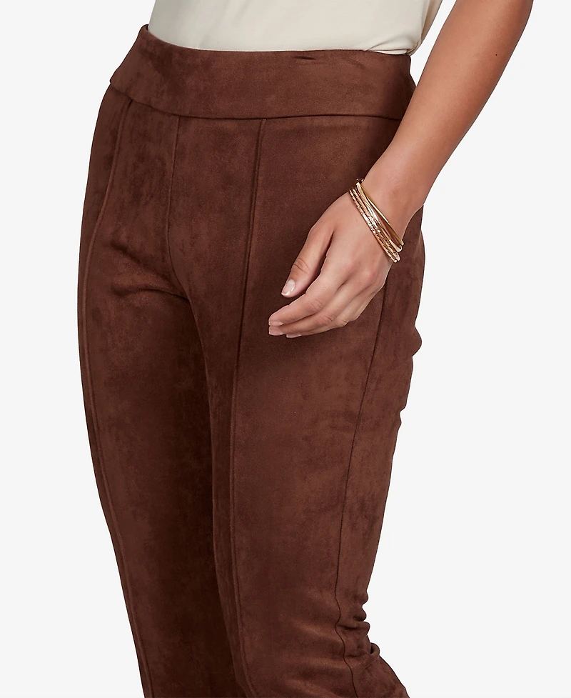 Ruby Rd. Petite Pull-On Suede Stretch Pants