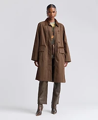 Avec Les Filles Women's Waxed Cotton Corduroy Utility Coat