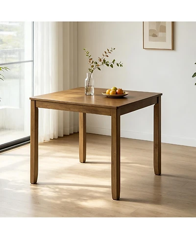 Streamdale Furniture Oak Square Wooden Dining Table for 4