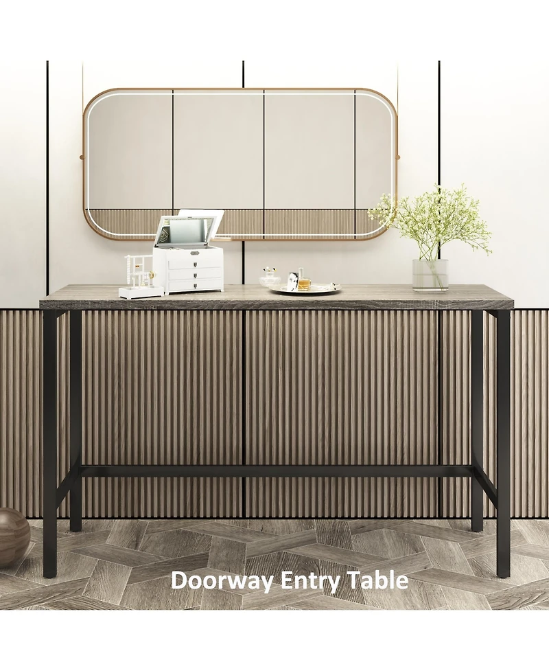 Flynama 4-Piece Counter Height Set, 60.2" Table and 3 Stools