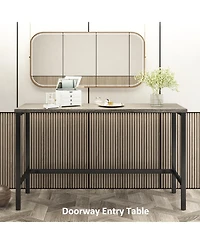 Flynama 4-Piece Counter Height Set, 60.2" Table and 3 Stools