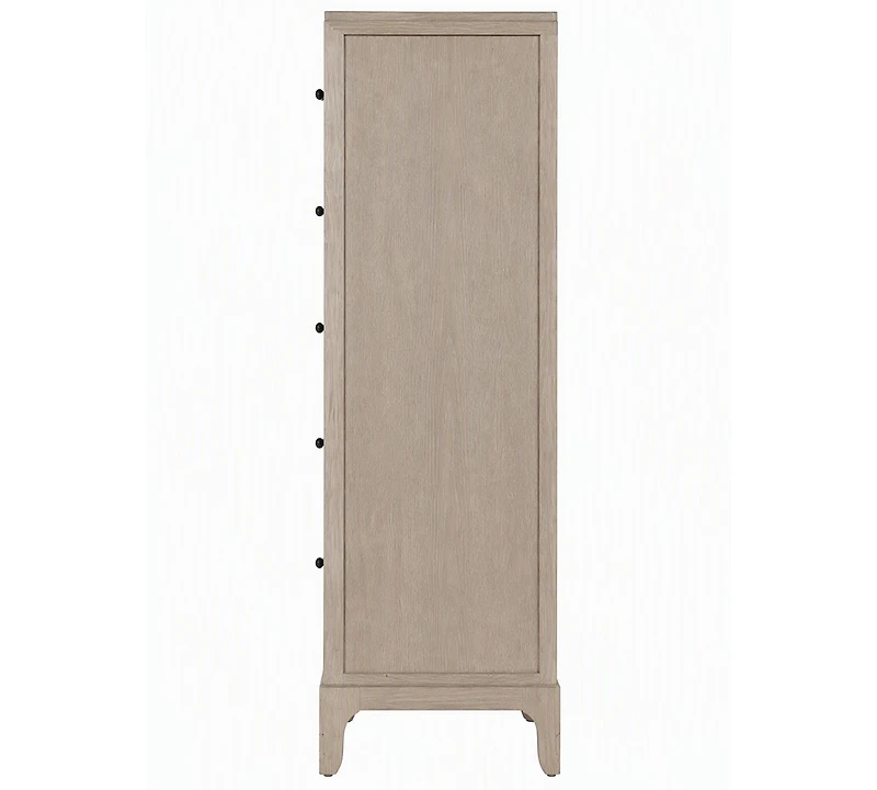 Sadie Collection 5 Drawer Hardwood Oak Veneer Felt-Lined Drawer Chest, Macy's Exclusive