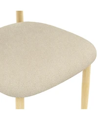 Streamdale Furniture Dining Chairs Set of 4, Minimalist Modern Lamb Wool Cushioned Chair