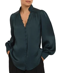 Mint Velvet Women's Satin Long Sleeve Blouse