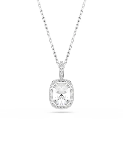 Swarovski Sterling Silver-Plated White Crystals Necklace