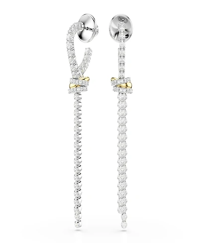 Swarovski Gold-Tone and Sterling Silver-Plated White Crystals Earrings