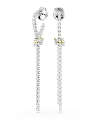 Swarovski Gold-Tone and Sterling Silver-Plated White Crystals Earrings