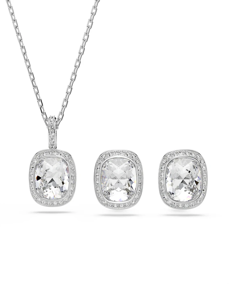 Swarovski Sterling Silver-Plated White Crystals Sets