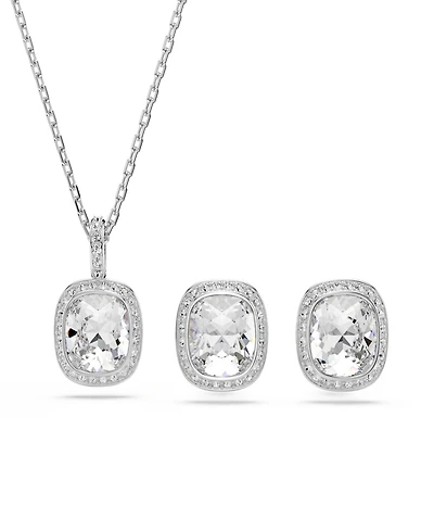 Swarovski Sterling Silver-Plated White Crystals Sets