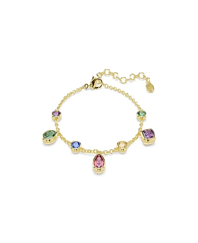 Swarovski Gold-Tone Plated Multicolored Crystals Bracelet