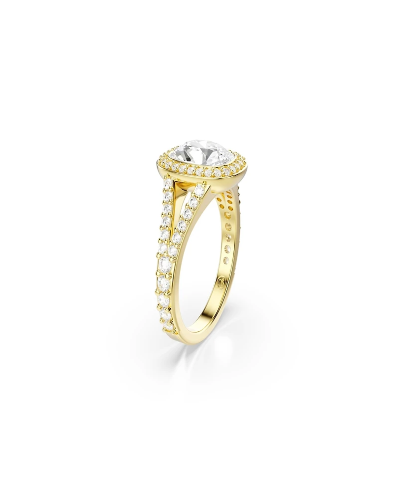 Swarovski Gold-Tone Plated White Crystals Ring