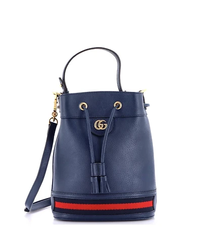 Pre-Owned Gucci Small Ophidia Bucket Bag Leather